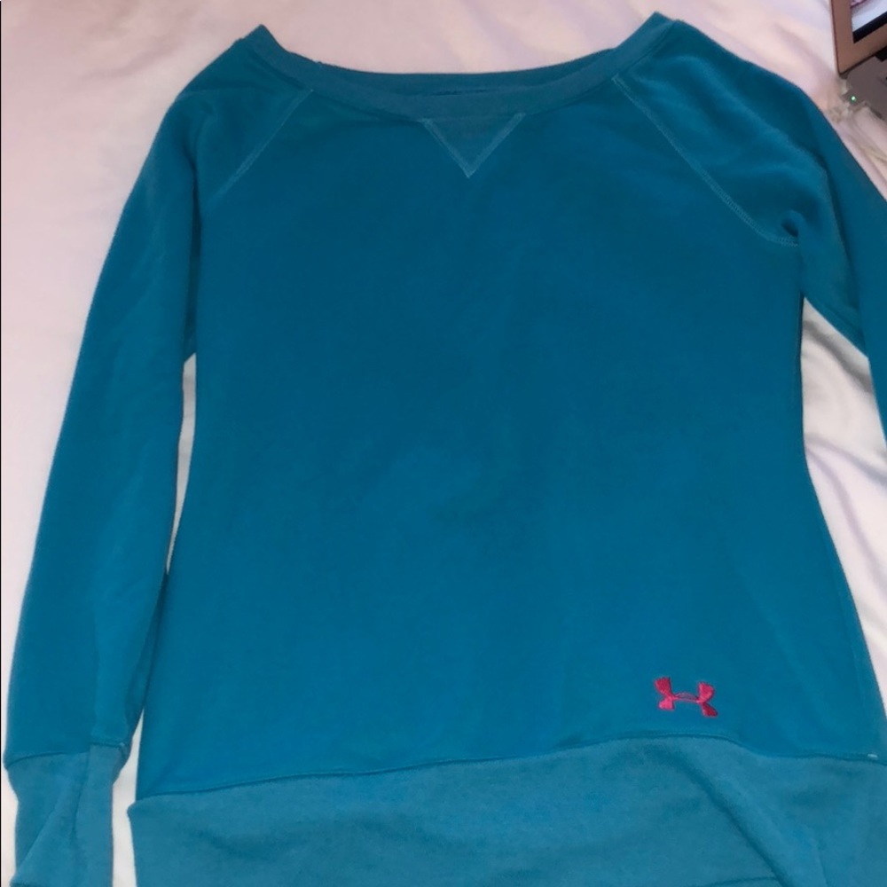 Teal Under Armour crewneck for sale!